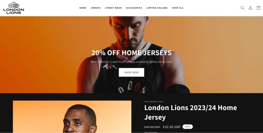 LondonLions Shopify